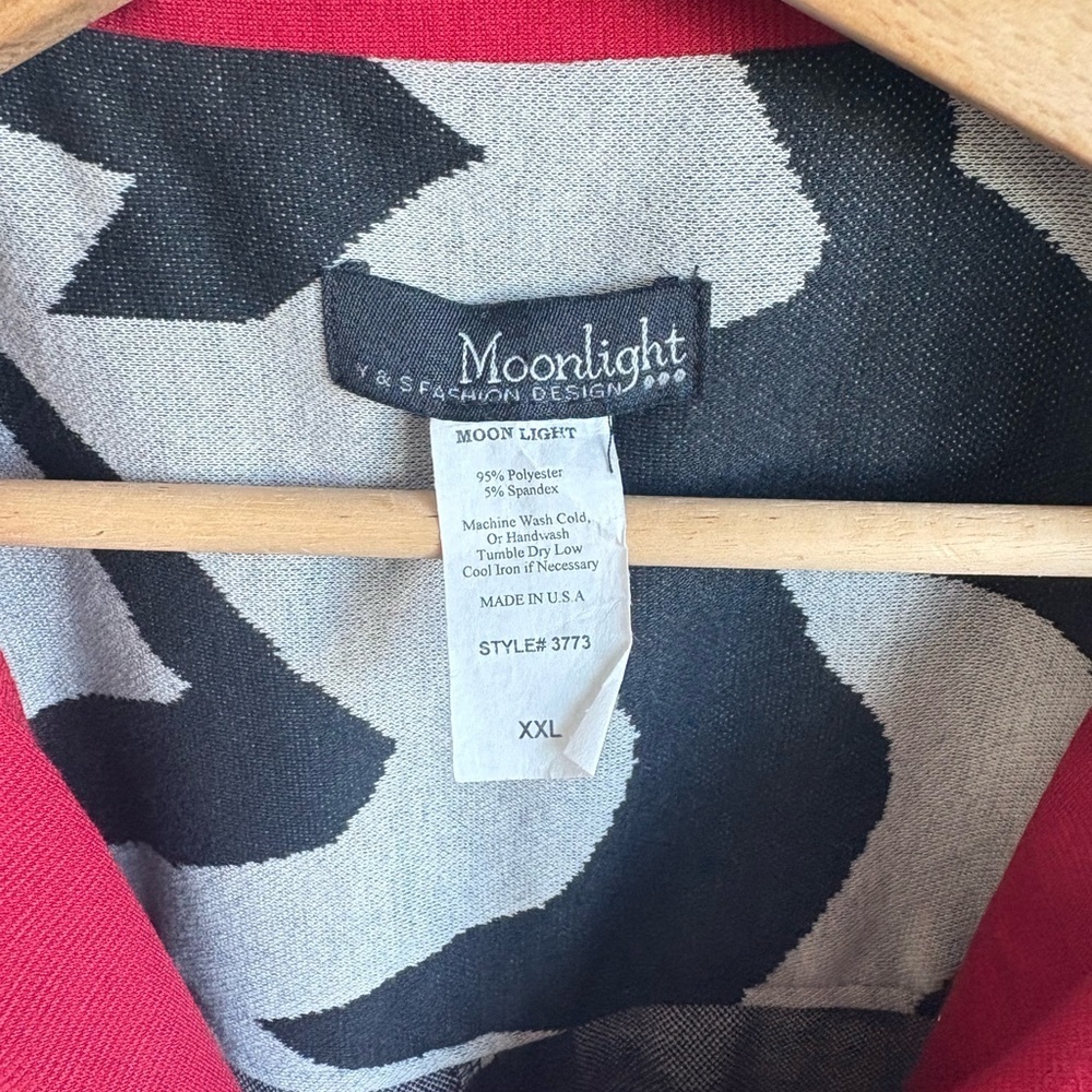Moonlight by Y&S Fashion Colorblock Animal-Print Pocket Jacket XXL  NEW - Picture 5 of 10